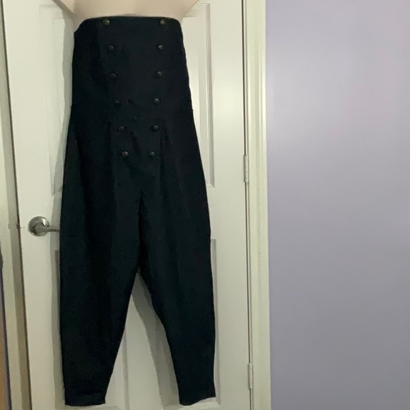 RACHEL RACHEL ROY Sleeveless Cropped Jumpsuit Black Size XL - Picture 2 of 9